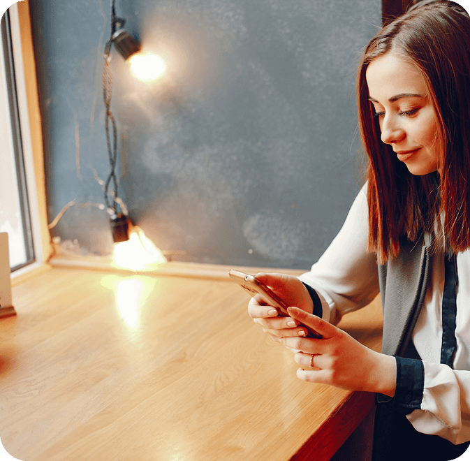 Woman using phone