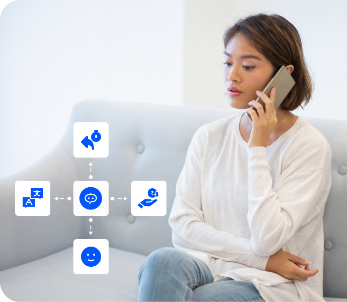 Woman using phone