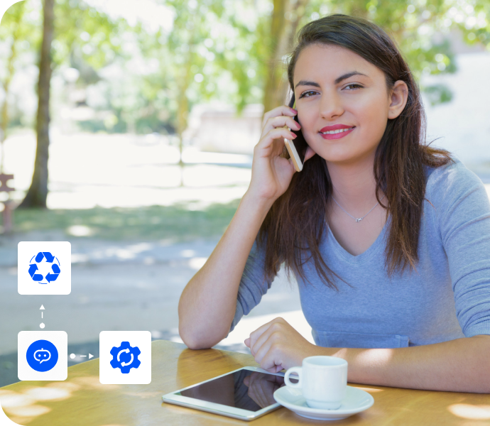 Woman using phone
