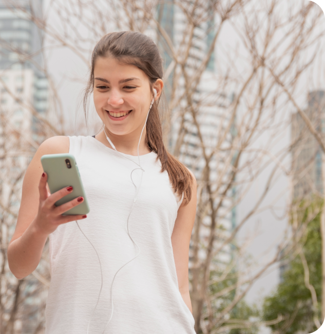 Woman using phone