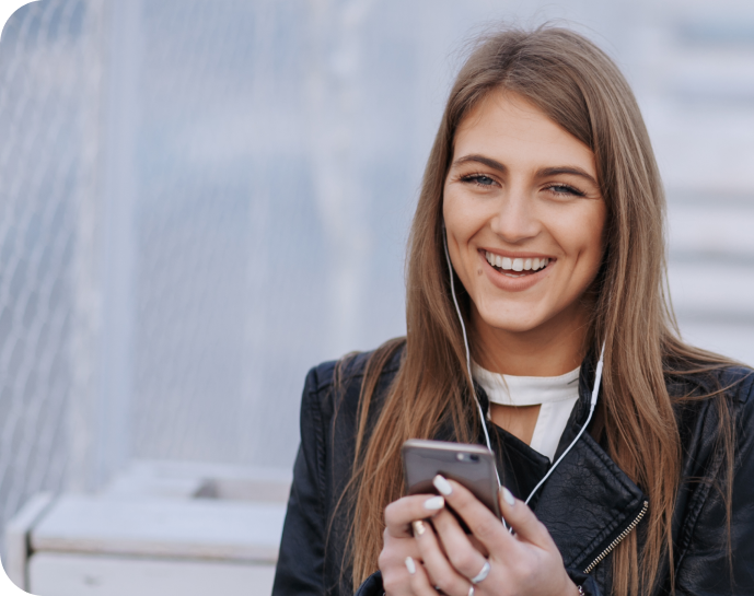Woman using phone