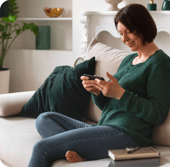 Woman using phone