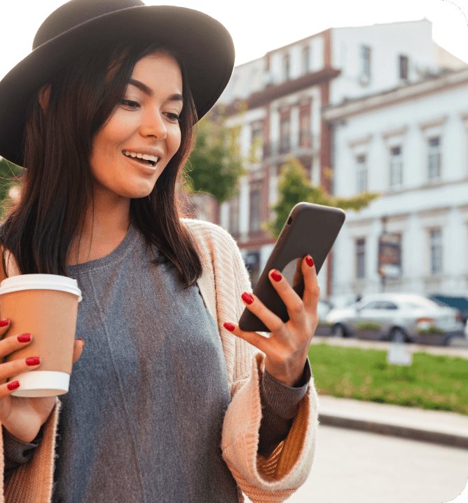 Woman using phone