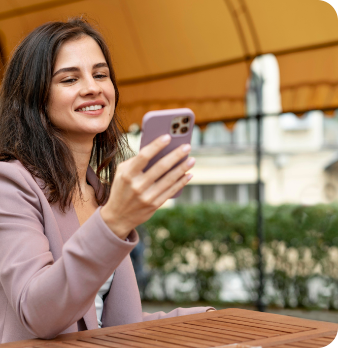 Woman using phone